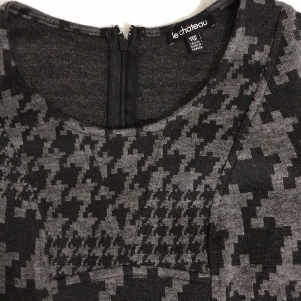 Le Chateau Black Gray Half Sleeve Top Size XXS - Picture 8 of 14